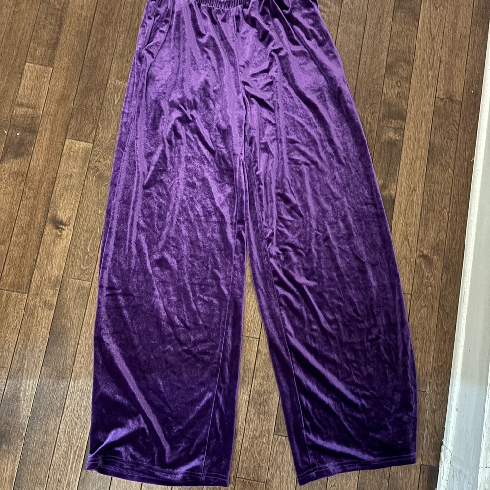 SHEIN Purple Velvet pants